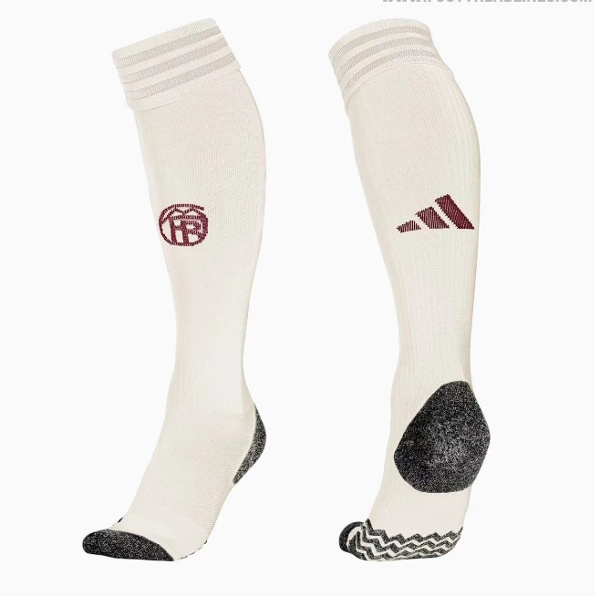 AAA Quality Bayern Munich 23/24 Third White Soccer Socks